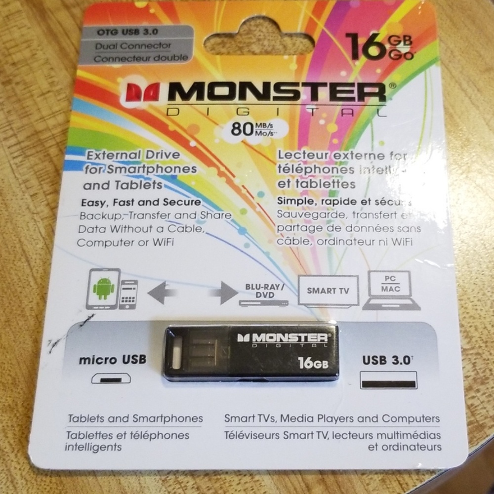 Safe Storage Monster Digital 16GB MICRO USB 3.0